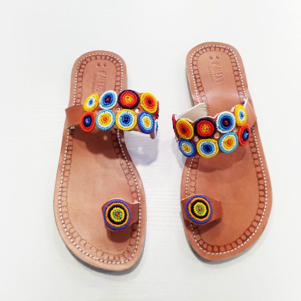 san074 - sandales cuir masaï